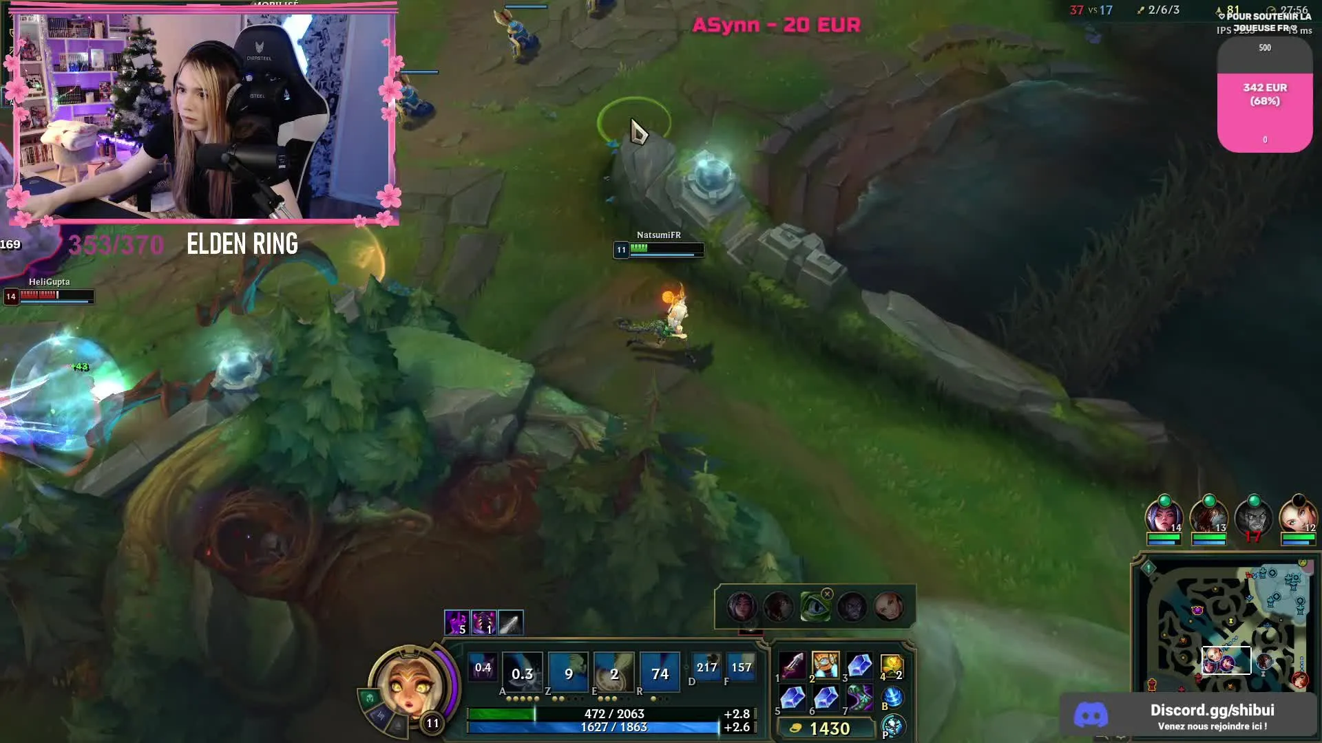 Extrait de League of Legends sur la chaîne Natsumivlr